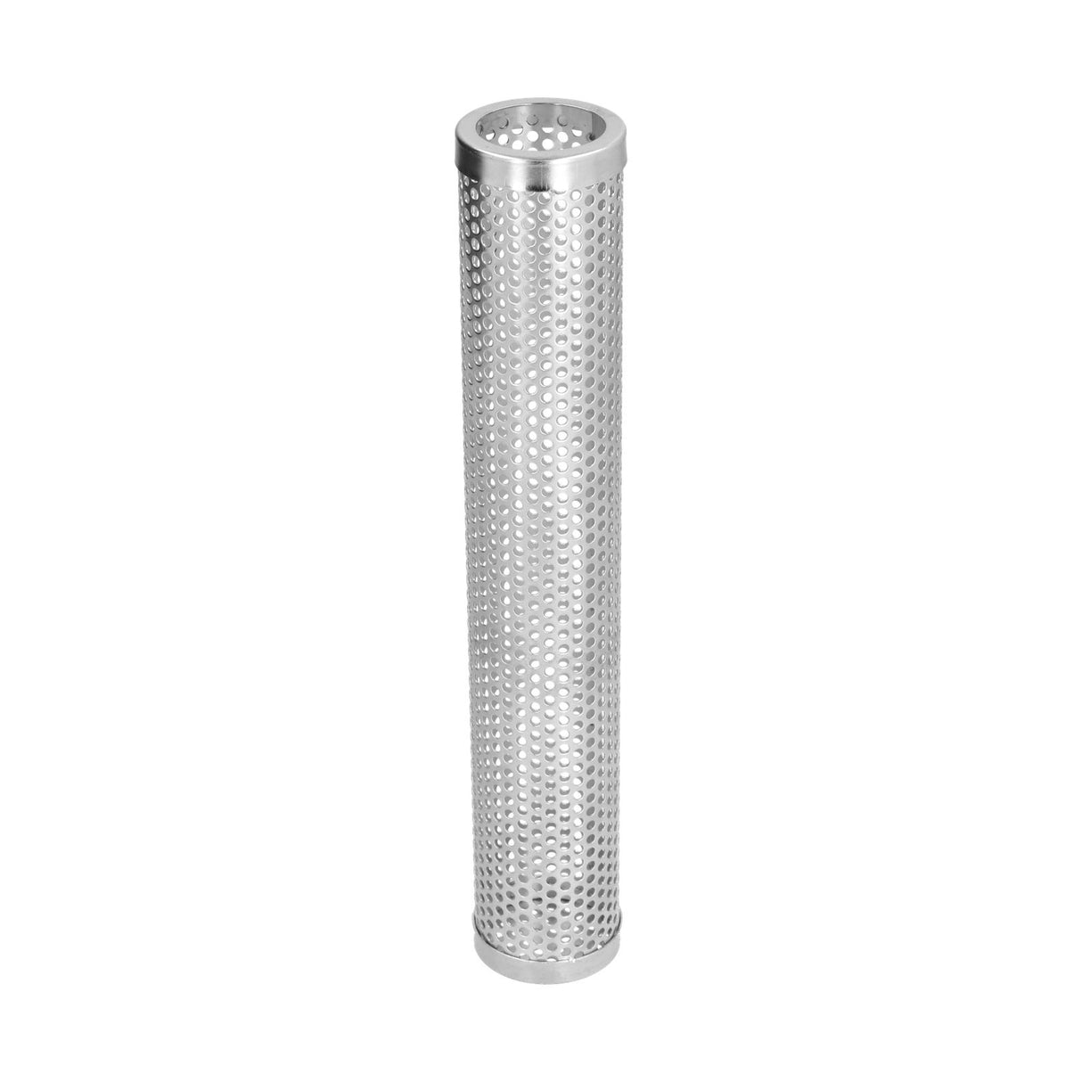Smoker Box Cylindrical Detachable Large Capacity Fruit Wood BBQ Pellet Smoker Tube for Outdoor CampingL 30.6x5.3cm