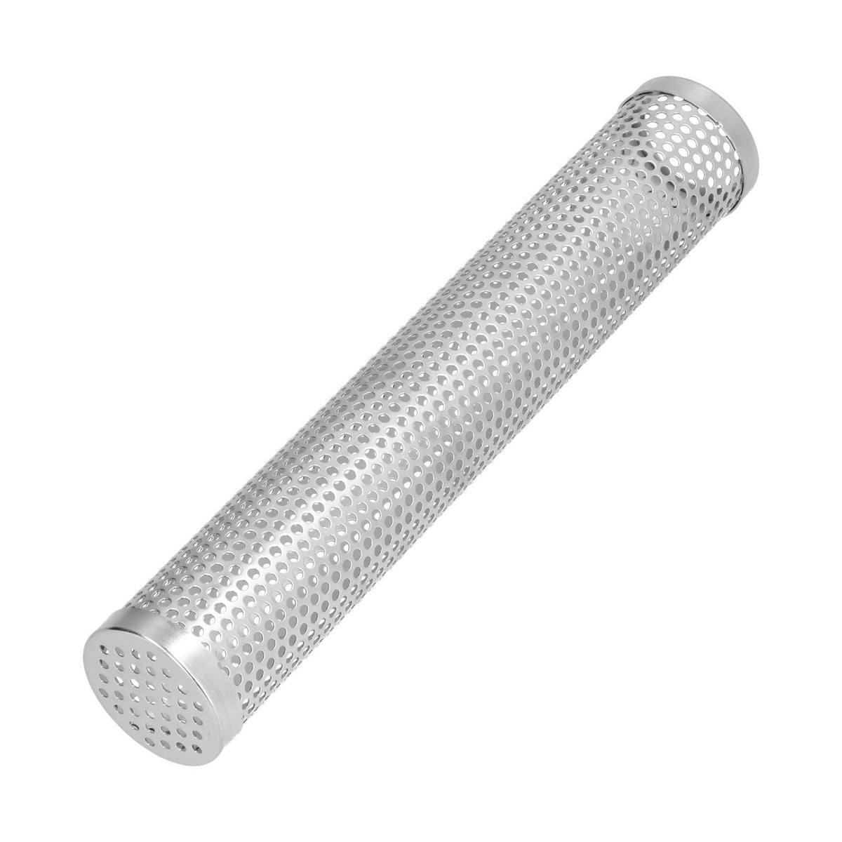 Smoker Box Cylindrical Detachable Large Capacity Fruit Wood BBQ Pellet Smoker Tube for Outdoor CampingL 30.6x5.3cm