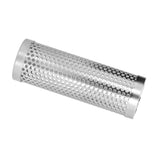 Smoker Box Cylindrical Detachable Large Capacity Fruit Wood BBQ Pellet Smoker Tube for Outdoor CampingS 15.3x5.3cm - Top-Down View