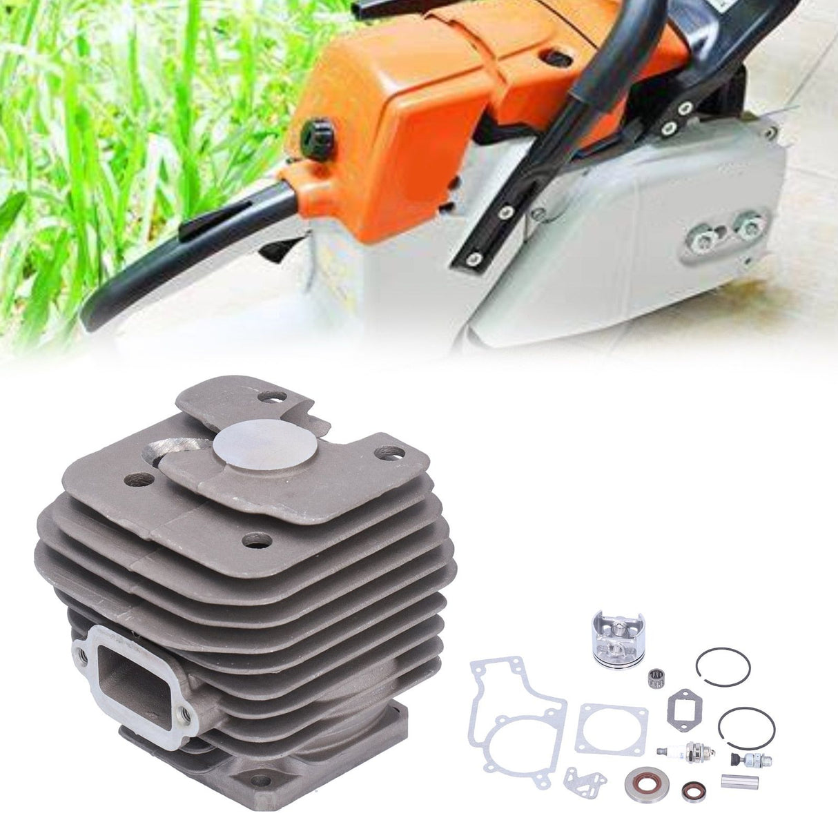 52mm Cylinder Piston Gaskets Oil Seals Kit for Stihl MS381 038 MS 381 Chainsaw Parts