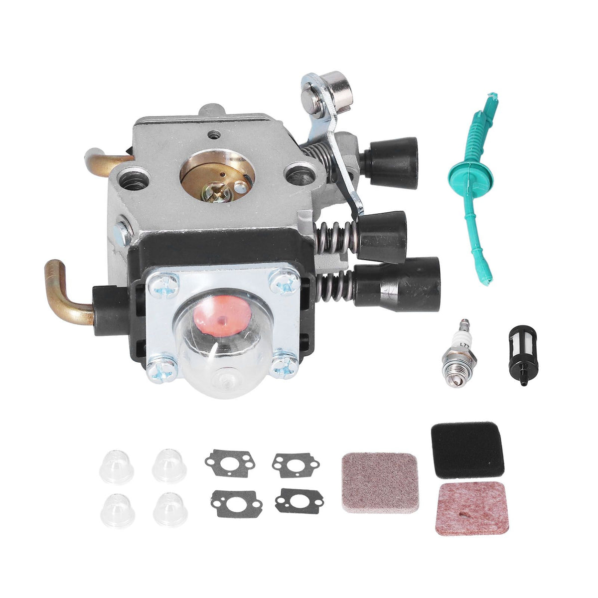 Carburetor Air Filter Spark Plug Tubing Assembly Set C1QS97 for STIHL FS38 FS45 FS46 FS55 KM55 HL45 FS45L