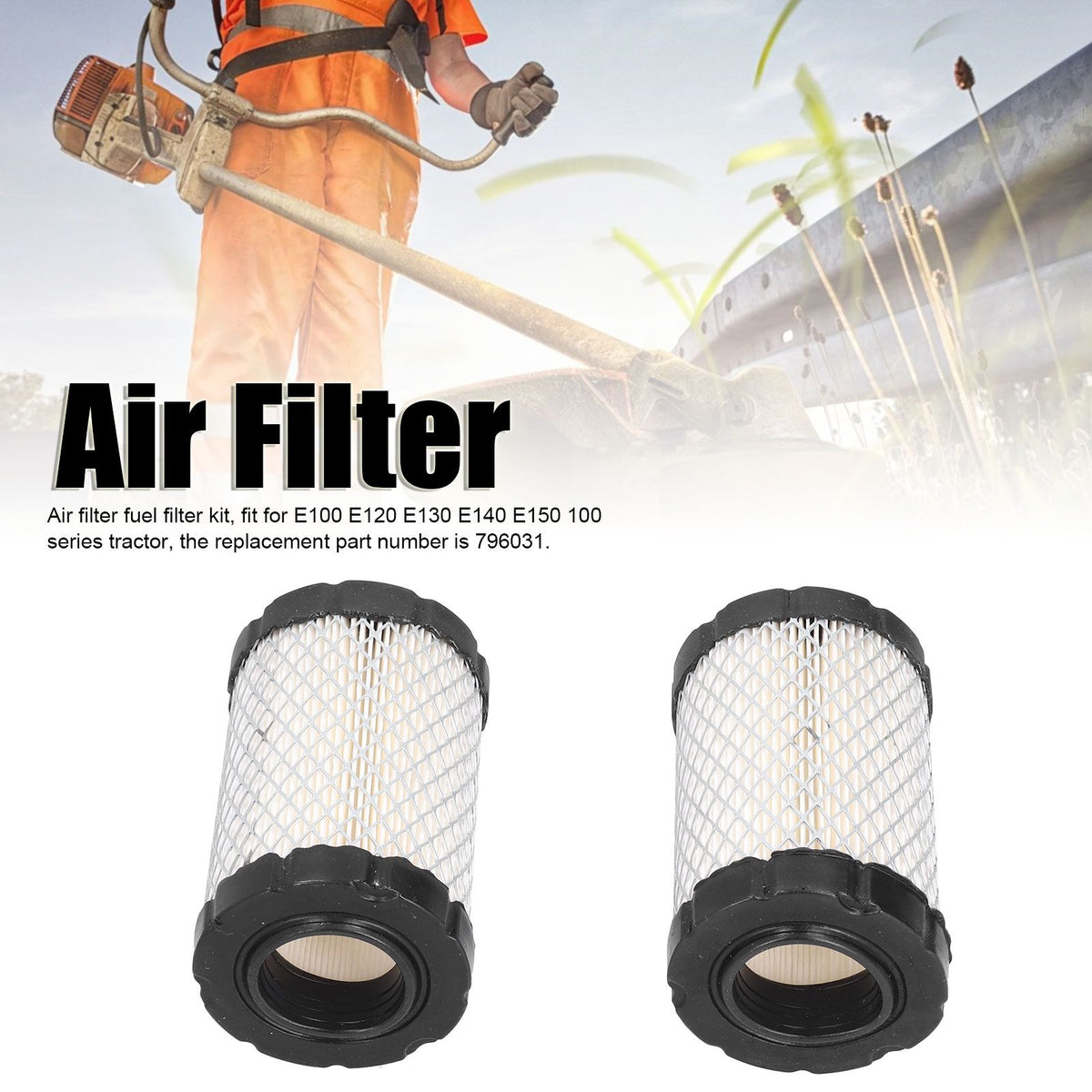 Air Filter Fuel Filter Set Replacement 796031 for E100 E120 E130 E140 E150 100 Series Tractor