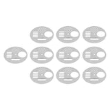 10Pcs Round Beehive Door Stainless Steel 6.8cm Rotatable Efficient High Performance Beehive Supplies - Front View