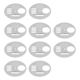 10Pcs Round Beehive Door Stainless Steel 6.8cm Rotatable Efficient High Performance Beehive Supplies - Side View