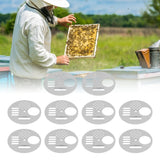 10Pcs Round Beehive Door Stainless Steel 6.8cm Rotatable Efficient High Performance Beehive Supplies