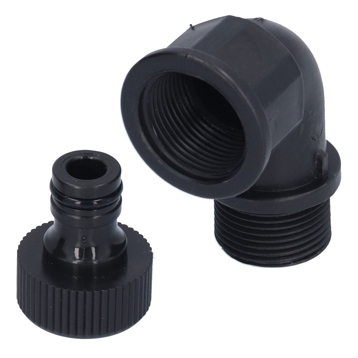 2Set Elbow Connector Durable Adaptable Hose Adapter with Nipple Connector for Garden Outdoor(G3/4 Directional Elbow Female and Male Thread Nipple )