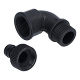 2Set Elbow Connector Durable Adaptable Hose Adapter with Nipple Connector for Garden Outdoor(G3/4 Directional Elbow Female and Male Thread Nipple )