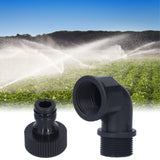 2Set Elbow Connector Durable Adaptable Hose Adapter with Nipple Connector for Garden Outdoor(G3/4 Directional Elbow Female and Male Thread Nipple )