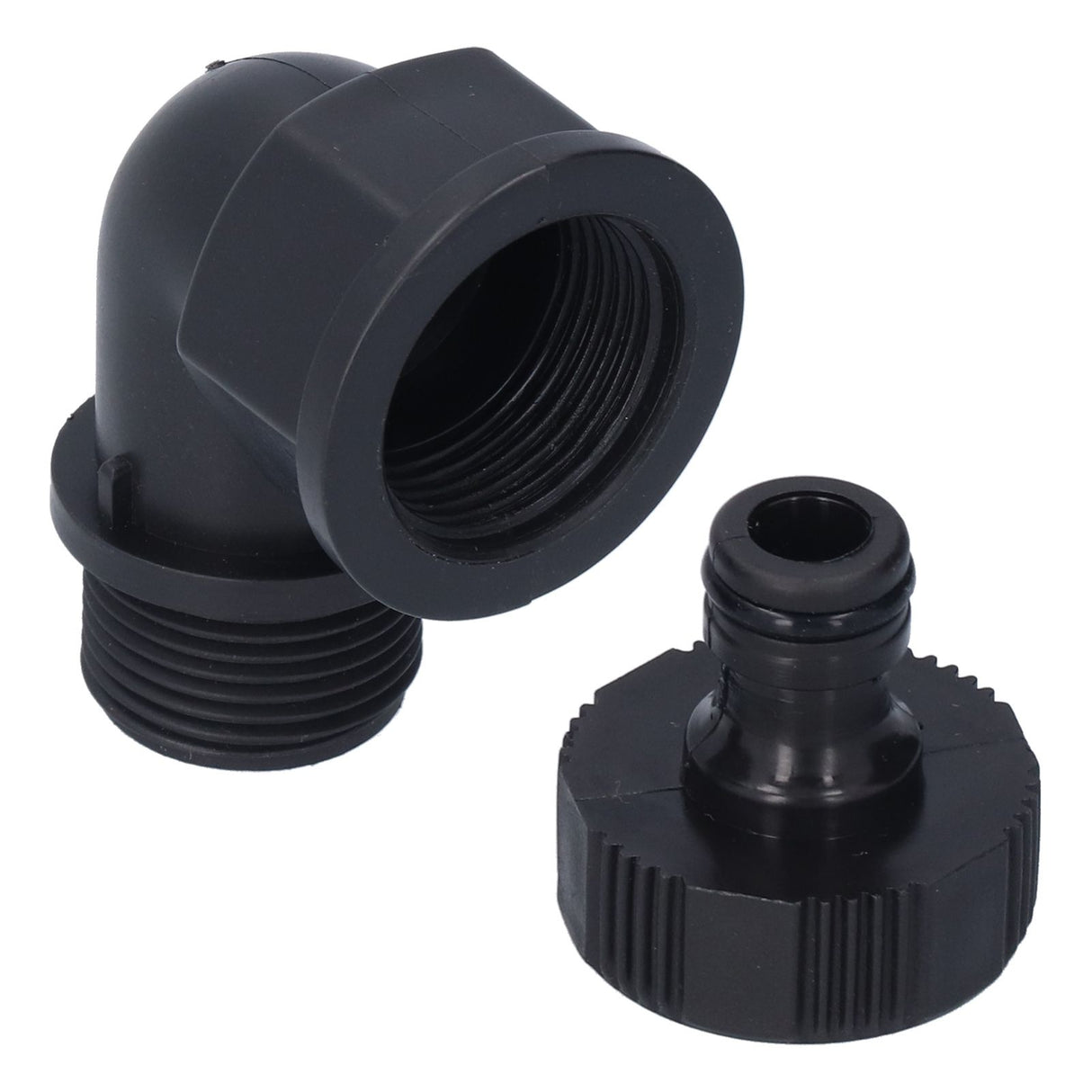 2Set Elbow Connector Durable Adaptable Hose Adapter with Nipple Connector for Garden Outdoor(G1 Directional Elbow Female and Male Thread Nipple )