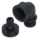 2Set Elbow Connector Durable Adaptable Hose Adapter with Nipple Connector for Garden Outdoor(G1 Directional Elbow Female and Male Thread Nipple )