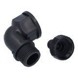 2Set Elbow Connector Durable Adaptable Hose Adapter with Nipple Connector for Garden Outdoor(G1 Directional Elbow Female and Male Thread Nipple )