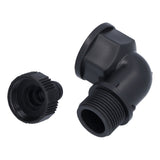 2Set Elbow Connector Durable Adaptable Hose Adapter with Nipple Connector for Garden Outdoor(G1 Directional Elbow Female and Male Thread Nipple ) - Rear View