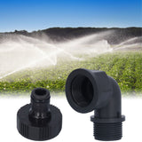 2Set Elbow Connector Durable Adaptable Hose Adapter with Nipple Connector for Garden Outdoor(G1 Directional Elbow Female and Male Thread Nipple )