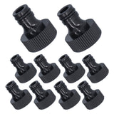 10Pcs 15mm Thread Adapter Plastic Sealable Durable Hose Connector for Courtyard GardenG3/4 Female Thread - Front View