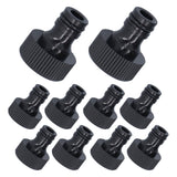 10Pcs 15mm Thread Adapter Plastic Sealable Durable Hose Connector for Courtyard GardenG3/4 Female Thread