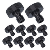 10Pcs 15mm Thread Adapter Plastic Sealable Durable Hose Connector for Courtyard GardenG1 Female Thread - Front View