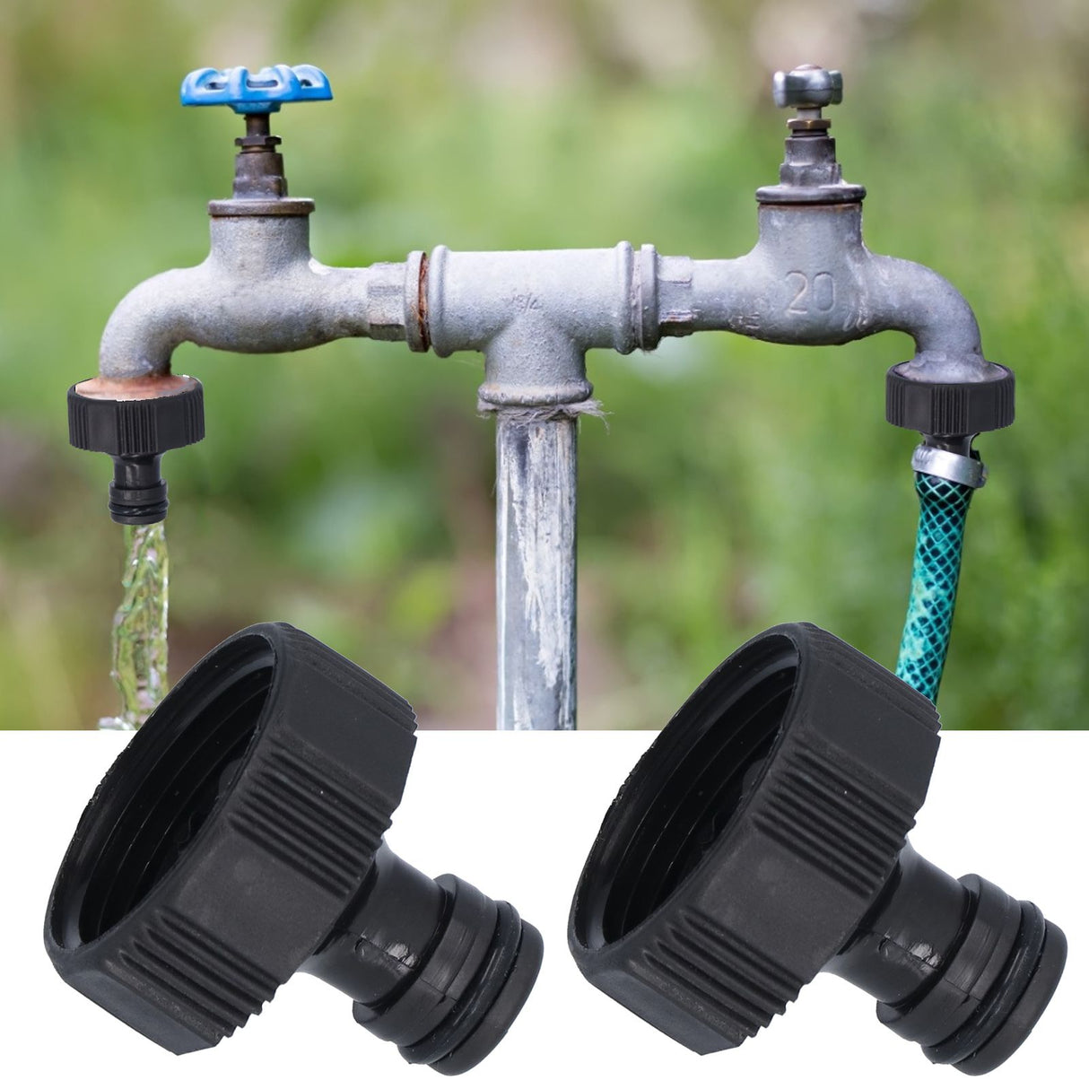 10Pcs 15mm Thread Adapter Plastic Sealable Durable Hose Connector for Courtyard GardenG1 Female Thread