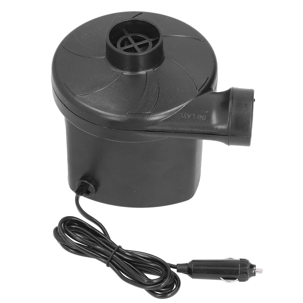12V Air Pump ABS Electric Inflation Pump with 3 Nozzles Powerful Portable for Inflatable Toy Boat