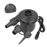 12V Air Pump ABS Electric Inflation Pump with 3 Nozzles Powerful Portable for Inflatable Toy Boat