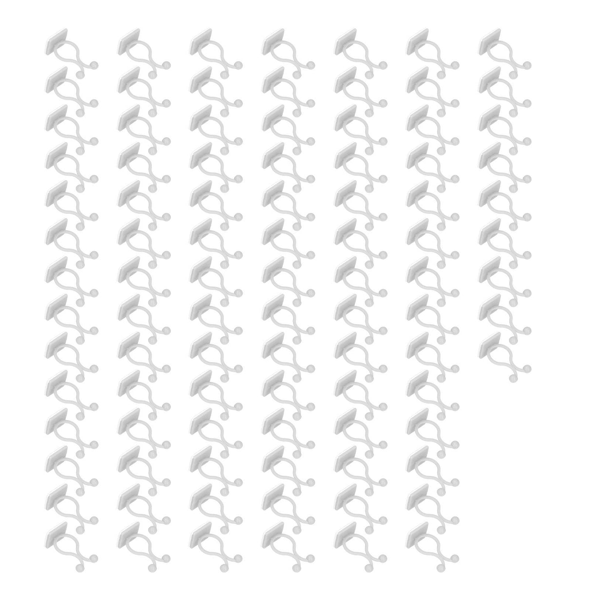 100PCS Plant Climbing Wall Fixture Wall Vines Fixing Clip Self Adhesive Branch Fixture Securing ClipWhite