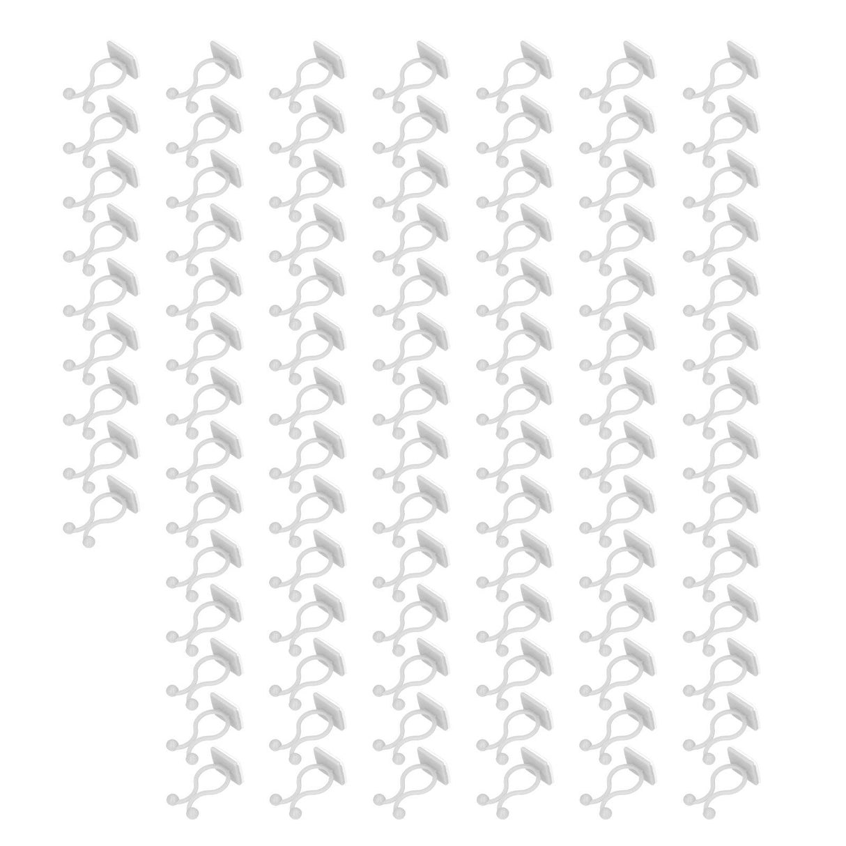 100PCS Plant Climbing Wall Fixture Wall Vines Fixing Clip Self Adhesive Branch Fixture Securing ClipWhite