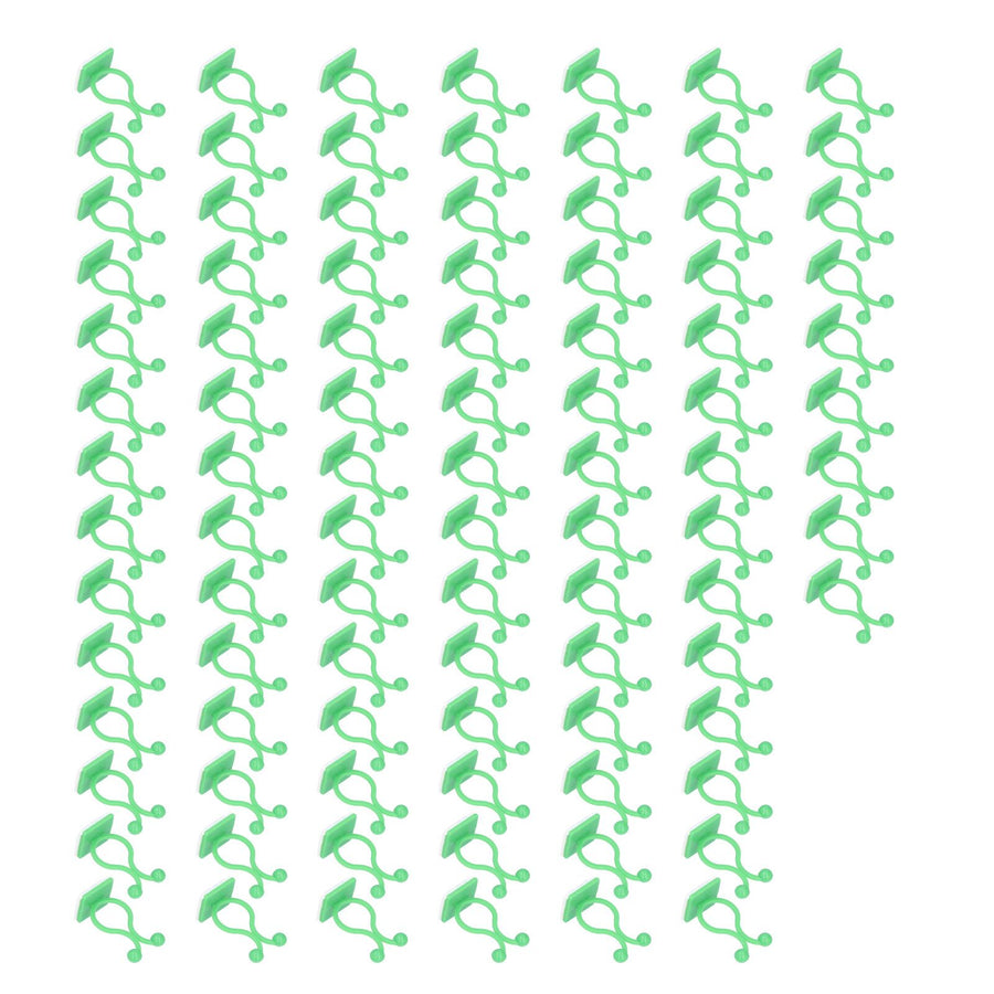 100PCS Plant Climbing Wall Fixture Wall Vines Fixing Clip Self Adhesive Branch Fixture Securing ClipGreen