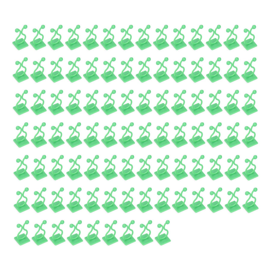 100PCS Plant Climbing Wall Fixture Wall Vines Fixing Clip Self Adhesive Branch Fixture Securing ClipGreen