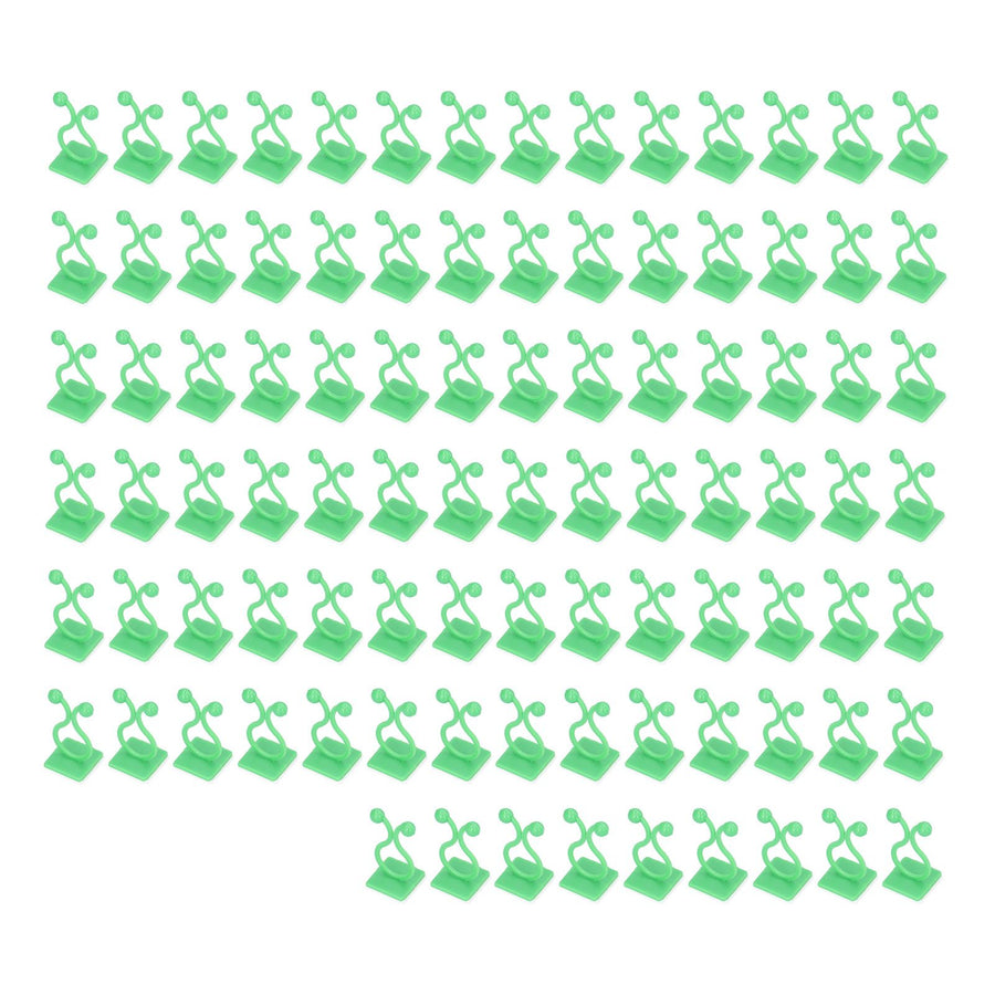 100PCS Plant Climbing Wall Fixture Wall Vines Fixing Clip Self Adhesive Branch Fixture Securing ClipGreen