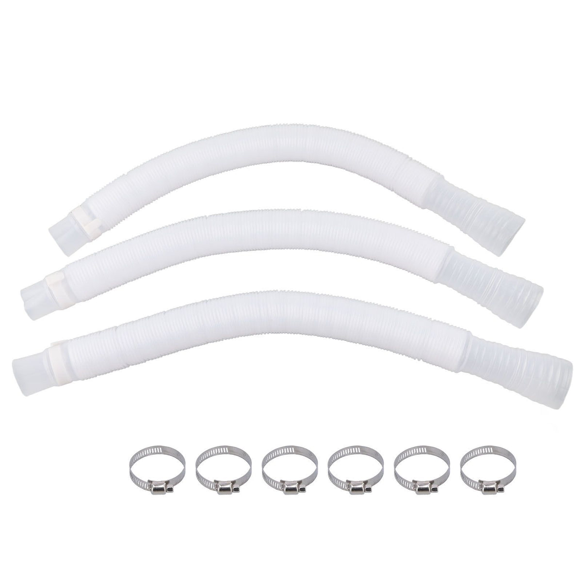 3Pcs Hose Polyethylene Plastic Replacement Pressure Resistant Leak Proof Pool Pump Hose