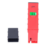 PH Tester Backlight Portable Digital PH Meter ATC High Accuracy Acidity Tester PH Test Pen for Water Soil Red - Close-Up Angle