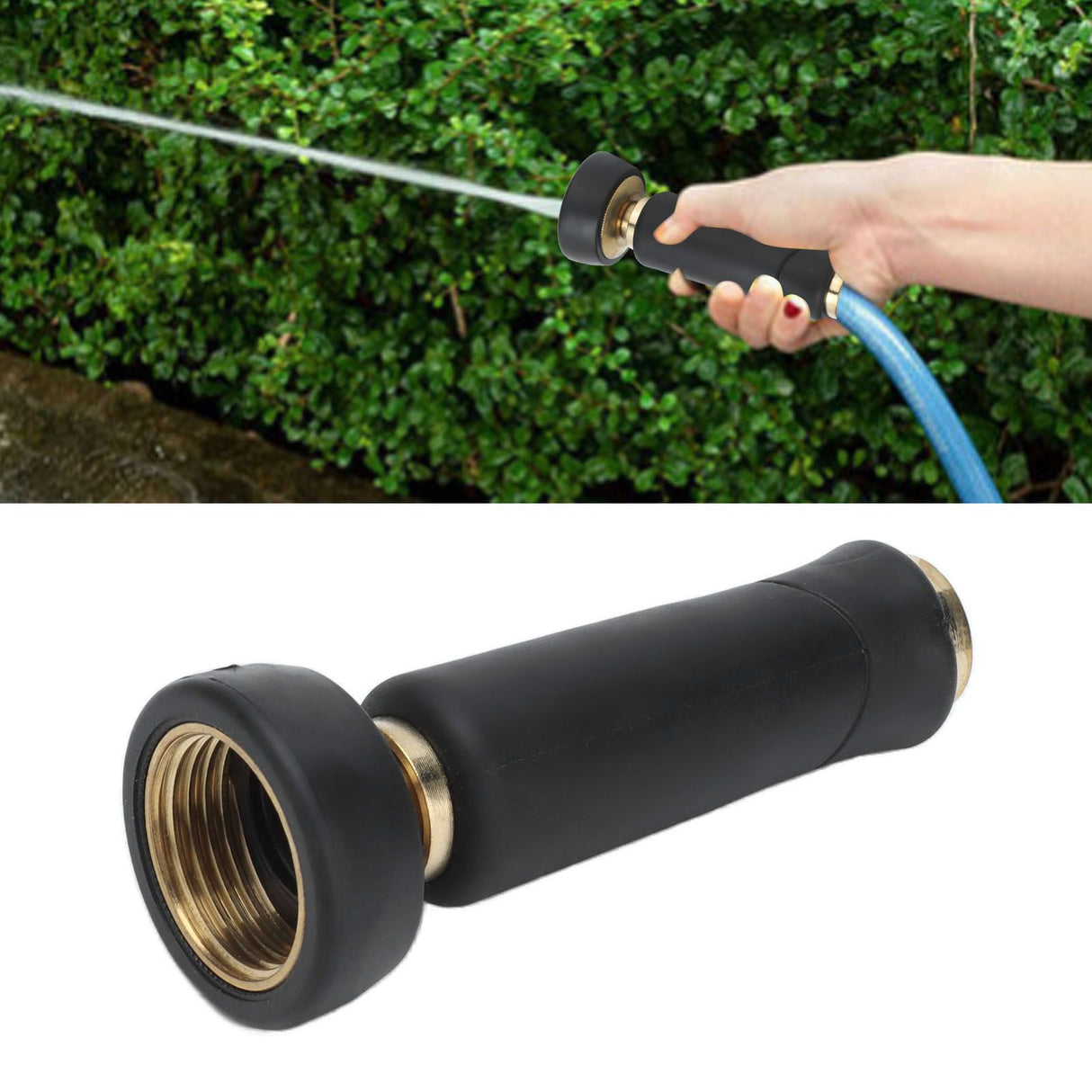 4in Female Thread Garden Hose Nozzle Brass Adjustable High Pressure Car Washing Irrigation Sprayer