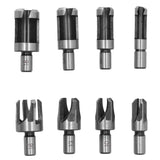 8Pcs Wood Plug Drill Bit Cutter Carbon Steel Industrial Barrel Claw Type Durable Wood Cutter for Electric Drill