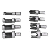 8Pcs Wood Plug Drill Bit Cutter Carbon Steel Industrial Barrel Claw Type Durable Wood Cutter for Electric Drill