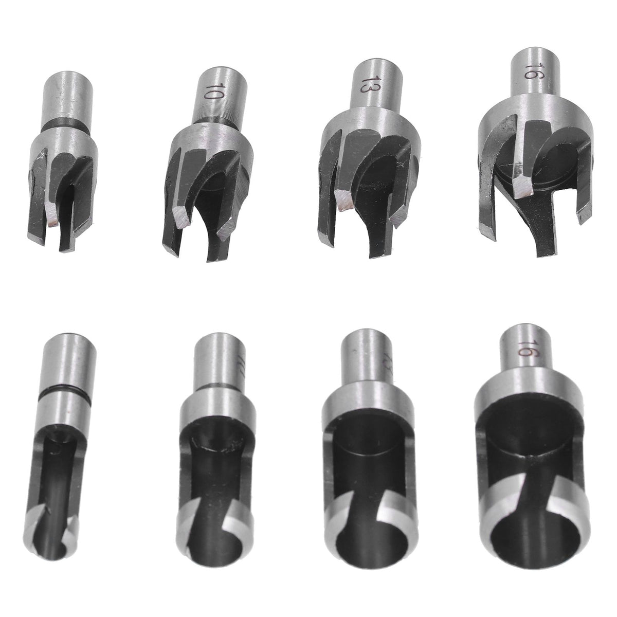 8Pcs Wood Plug Drill Bit Cutter Carbon Steel Industrial Barrel Claw Type Durable Wood Cutter for Electric Drill