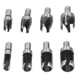 8Pcs Wood Plug Drill Bit Cutter Carbon Steel Industrial Barrel Claw Type Durable Wood Cutter for Electric Drill