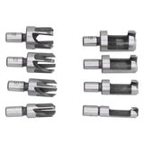 8Pcs Wood Plug Drill Bit Cutter Carbon Steel Industrial Barrel Claw Type Durable Wood Cutter for Electric Drill