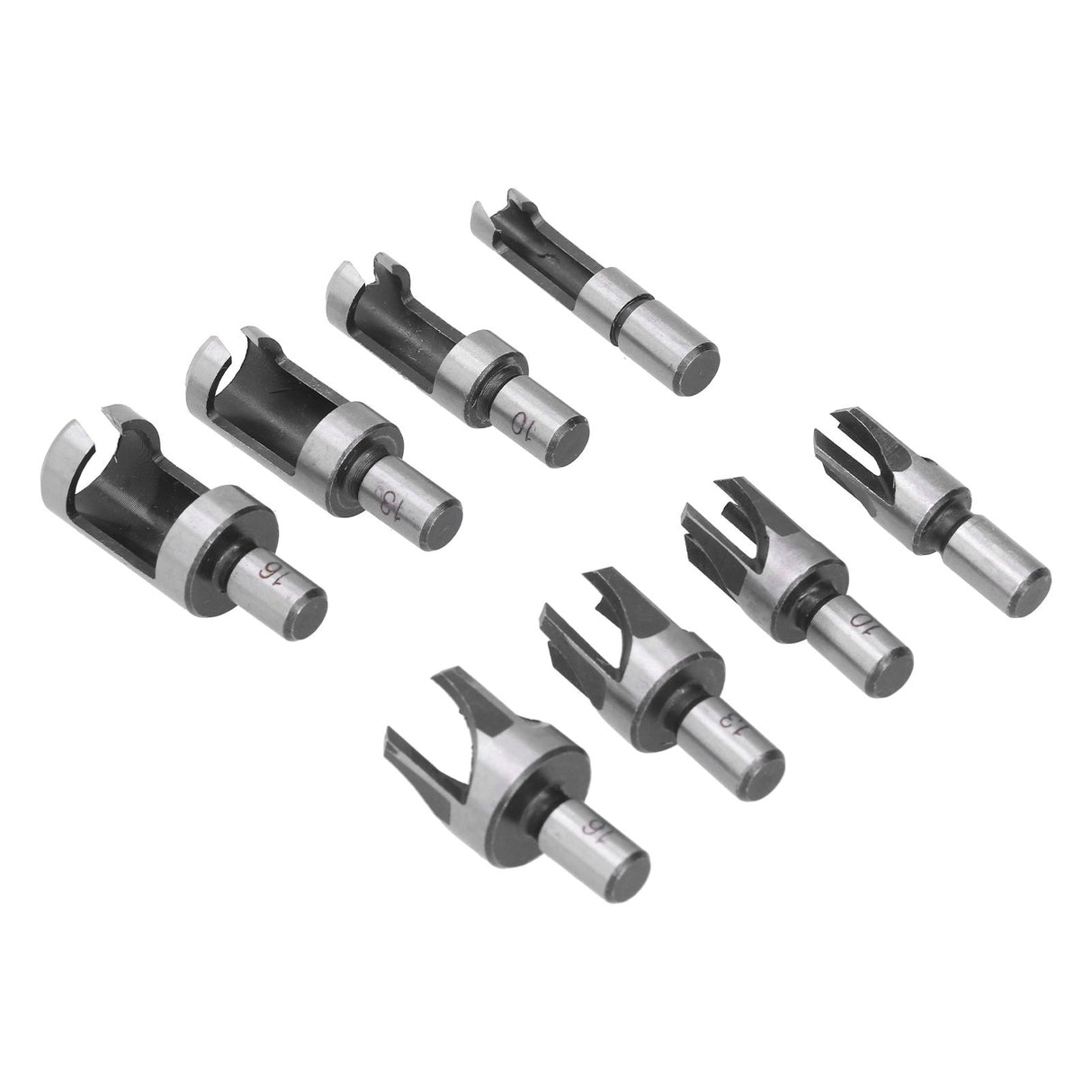 8Pcs Wood Plug Drill Bit Cutter Carbon Steel Industrial Barrel Claw Type Durable Wood Cutter for Electric Drill