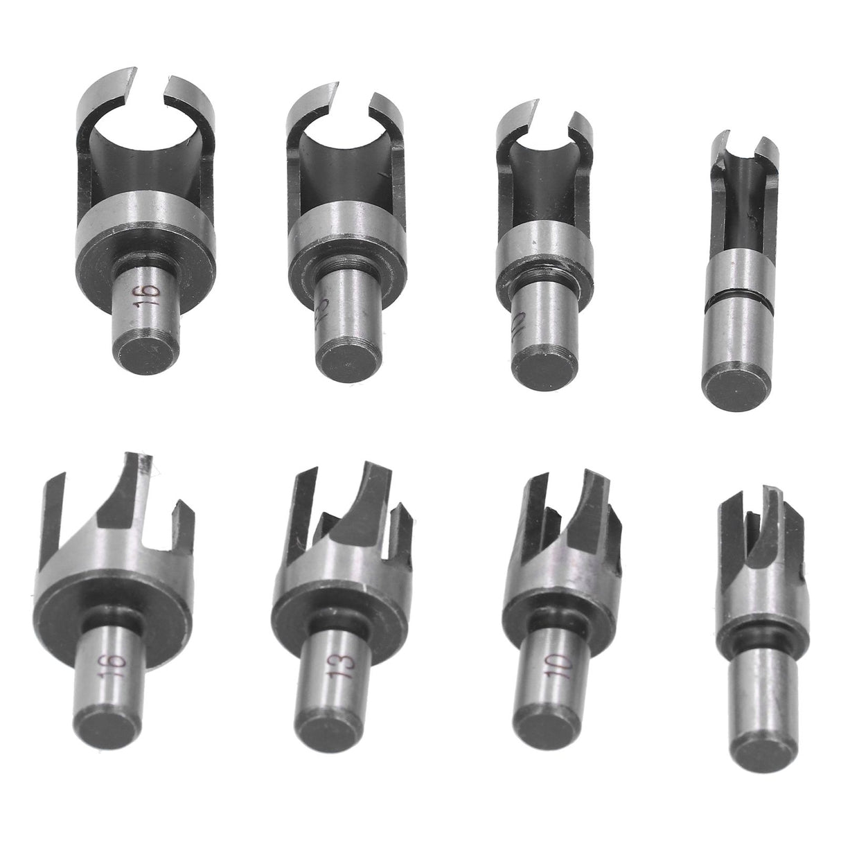 8Pcs Wood Plug Drill Bit Cutter Carbon Steel Industrial Barrel Claw Type Durable Wood Cutter for Electric Drill