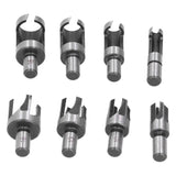 8Pcs Wood Plug Drill Bit Cutter Carbon Steel Industrial Barrel Claw Type Durable Wood Cutter for Electric Drill