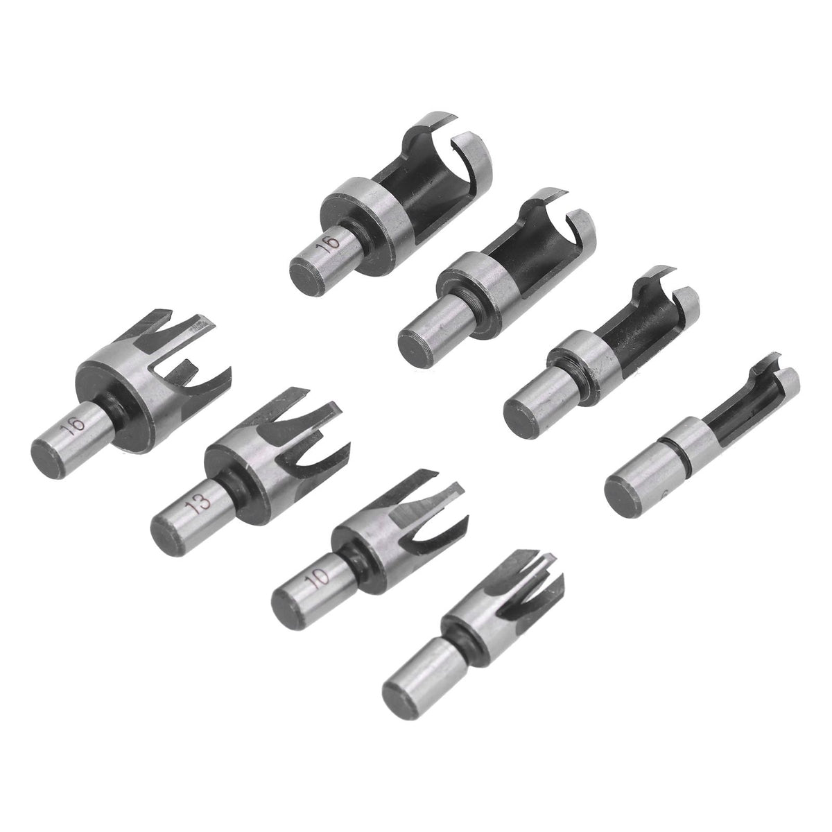 8Pcs Wood Plug Drill Bit Cutter Carbon Steel Industrial Barrel Claw Type Durable Wood Cutter for Electric Drill