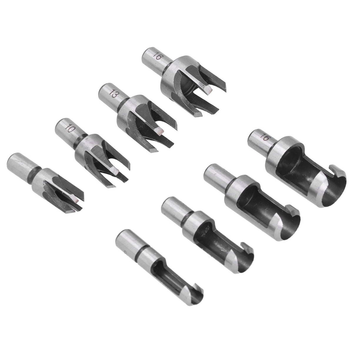 8Pcs Wood Plug Drill Bit Cutter Carbon Steel Industrial Barrel Claw Type Durable Wood Cutter for Electric Drill