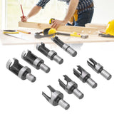 8Pcs Wood Plug Drill Bit Cutter Carbon Steel Industrial Barrel Claw Type Durable Wood Cutter for Electric Drill