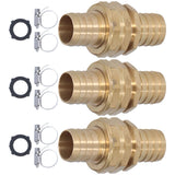 3 Set 3/4in Female Male Thread Garden Hose Repair Connector for 3/4in Or 5/8in Garden Hose Fitting - Close-Up Angle