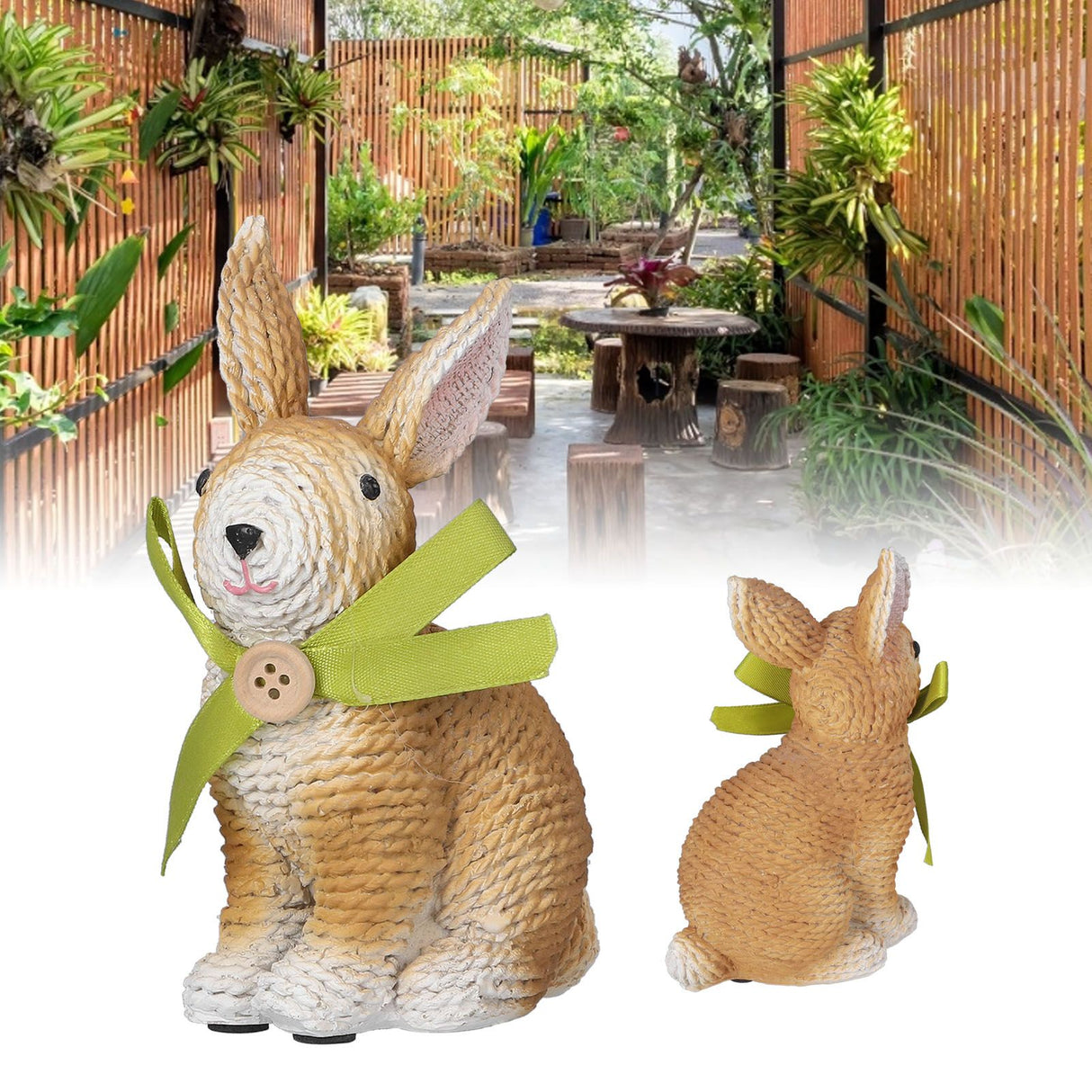 Rabbit Sculpture Simulation Resin Rabbit Ornament Environmentalliy Friendly and Durable for Family and BedroomRabbit B