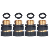 4Set Universal Hose Quick Connectors with Gaskets Brass Adapter Fittings Leakproof for Garden Irrigation