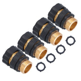 4Set Universal Hose Quick Connectors with Gaskets Brass Adapter Fittings Leakproof for Garden Irrigation