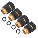 4Set Universal Hose Quick Connectors with Gaskets Brass Adapter Fittings Leakproof for Garden Irrigation - Extra Image