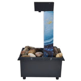 3V USB Marble Water Fountain Ornaments LED Tabletop Fountain with Stones for Home Office Table Decoration - Rear View
