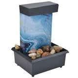 3V USB Marble Water Fountain Ornaments LED Tabletop Fountain with Stones for Home Office Table Decoration - Extra Image