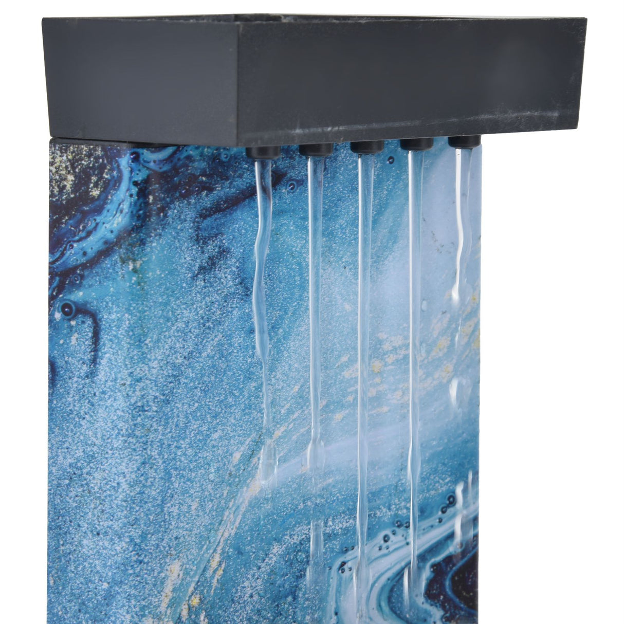 3V USB Marble Water Fountain Ornaments LED Tabletop Fountain with Stones for Home Office Table Decoration